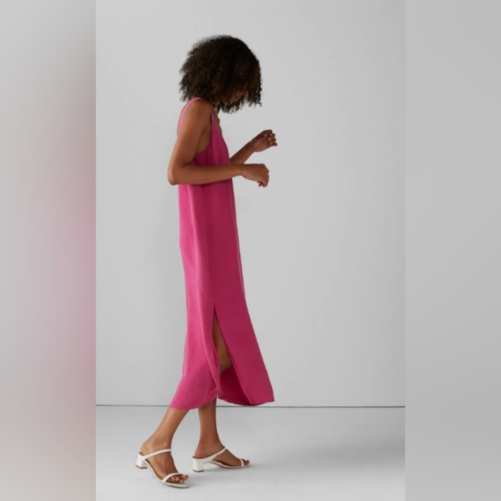 Club Monaco Fuchsia Midi Tank Dress W/Side Slits | M
